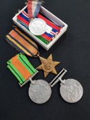 SET OF WORLD WAR 2 MEDALS & 1 OTHER TO CPL S.QUINN PLY/X 100985