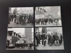 4 ORIGINAL PHOTOGRAPHS OF IRISH NATIONALIST CIVIL RIGHTS MARCH ON LOWER FALLS ROAD BELFAST