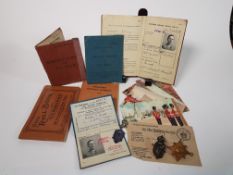 COLLECTION OF DOCUMENTS, BADGES AND MEDALS TO R. BENNETT AND C.BENNETT TO INCLUDE SILVER ULSTER