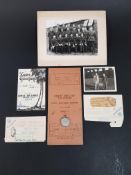 COLLECTION OF ROYAL AIR FORCE CORPORAL N WADE ITEMS TO INCLUDE SOLID SILVER WW2 FOOTBALL MEDAL