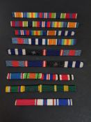QUANTITY OF MEDICAL RIBBON BARS FROMM WW1 ONWARDS