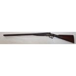 VICTORIAN ENGLISH DOUBLE BARREL PERCUSSION SHOTGUN A/F