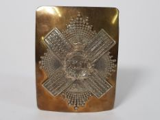 VICTORIAN HIGHLANDER CROSS BELT BUCKLE