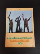 NEVER USED IRISH REPUBLICAN ARMY RESISTANCE CALENDAR 1984 WHICH MARKS THE DATES REPUBLICANS WERE