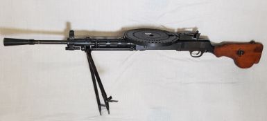 DEACTIVATED DEGTYARYOV MACHINE GUN OR DP-27 PRIMARILY USED BY THE SOVIET UNION STARTING IN 1927.