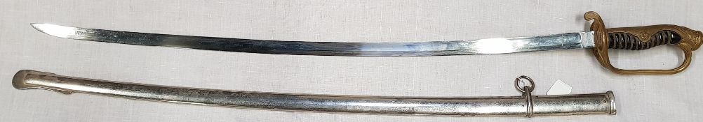 JAPANESE WW2 PARADE SWORD IN METAL SHEATH