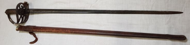 AN ORIGINAL OGLAIGH NA HEIREIANN SWORD, SCABBARD AND LEATHER HOLDER
