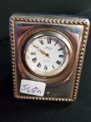 SOLID SILVER TRAVEL CLOCK