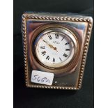 SOLID SILVER TRAVEL CLOCK