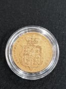 1826 GEORGE IV FULL SOVEREIGN. SHIELD BACK. VERY RARE.