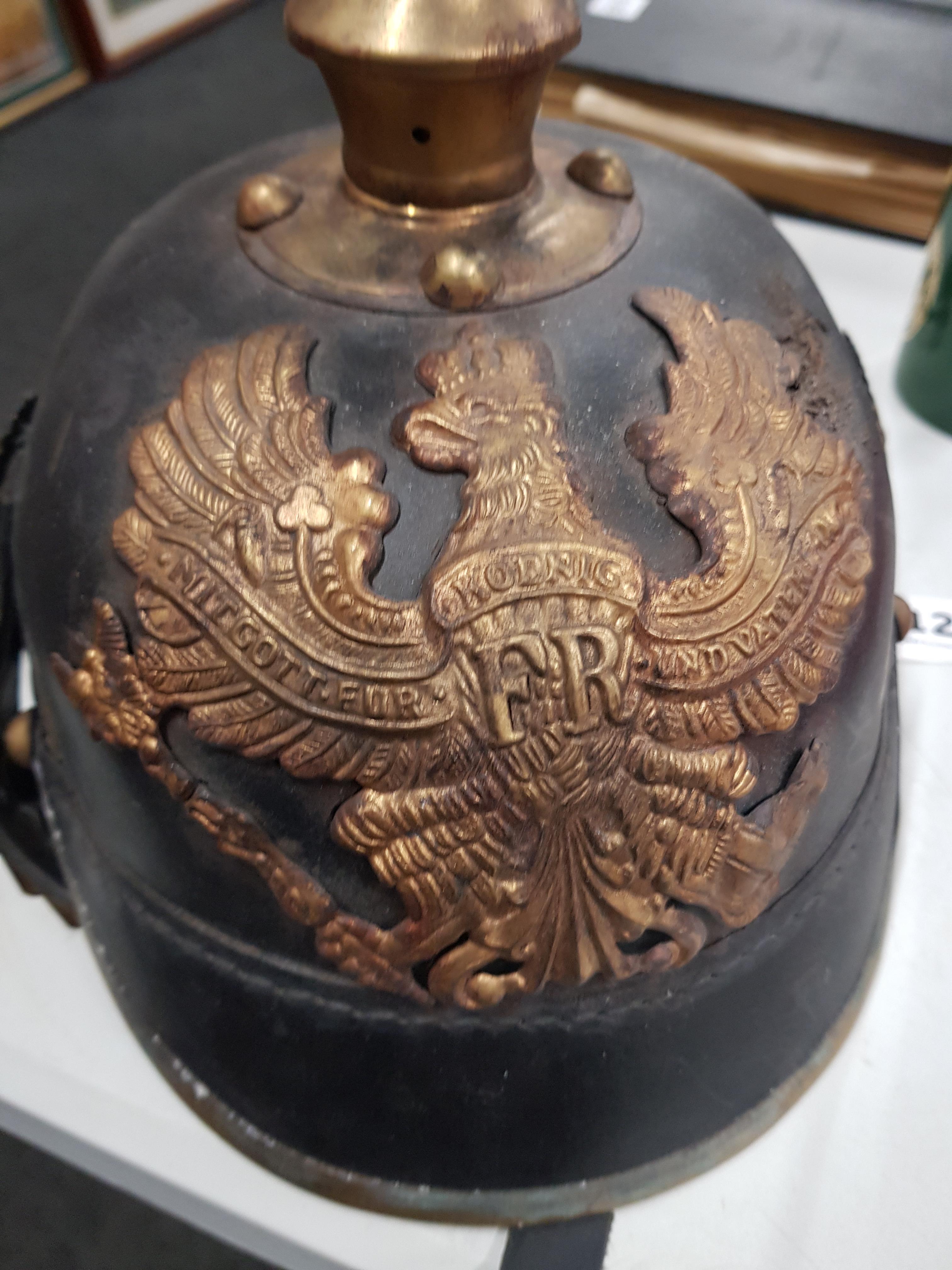 WW1 STYLE GERMAN PICKELHAUBE HELMET - Image 2 of 8