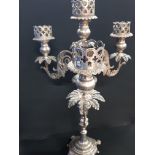 SILVER CANDELABRA. GERMAN/PRUSSIAN HEAVILY ORNATE & OPENWORK. LATE 18TH - EARLY 19TH CENTURY. 2044g