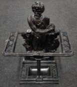 VICTORIAN CAST IRON STICK STAND DEPICTING WILLIAM WALLACE