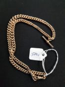 9 CARAT GOLD ALBERT CHAIN CIRCA 63 GRAMS. GRADUATED WITH EACH LINK STAMPED. APPROX 21 INCHES.