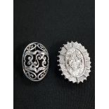 VICTORIAN SILVER BROOCH & A SILVER CELTIC STYLE BROOCH