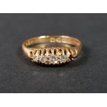 ANTIQUE 18CT GOLD AND DIAMOND RING 1 STONE MISSING 2.7G