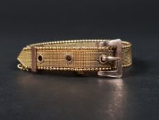 ANTIQUE 9CT GOLD BUCKLE BRACELET 20 GRAMS