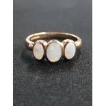 9 CARAT GOLD 3 STONE OPAL RING