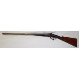 VICTORIAN DOUBLE BARREL FLINTLOCK RIFLE