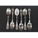 SET OF 6 SOLID SILVER TEASPOONS KINGS PATTERN HALLMARKED FOR SHEFFIELD 1973-74 121G