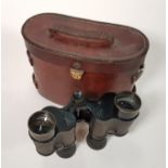WW1 BRITISH ARMY 6X30 BINOCULARS AND CASE MADE BY BAUSCH AND LOMB OPTICAL CO. OF NEW YORK USA