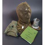 RARE 1970'S NORTHERN IRELAND TROUBLES BRITISH ARMY 1973 SNIPERS HOOD, SNIPERS POCKET BOOK,