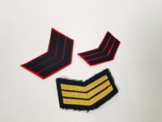 3 ROYAL ULSTER CONSTABULARY SERGEANTS CHEVRONS PATCHES