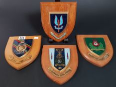 4 MILITARY PLAQUES