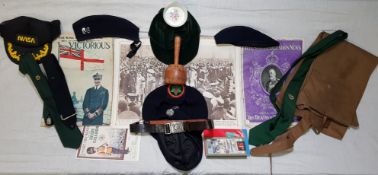BOX LOT OF MILITARIA AND GIRLS GUIDE ITEMS