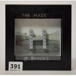 FRAMED LEGO 'H' BLOCK 'THE MAZE'