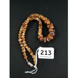 VINTAGE SCOTTISH AGATE GRADUATED BEADS