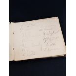 Old autograph album with Charlton F.C