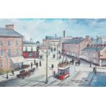 JOHN WHYTE - OIL ON CANVAS - YORK STREET, Belfast 1906