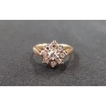 18 CT GOLD DIAMOND CLUSTER RING