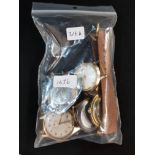 BAG OF WATCHES FOR PARTS OR REPAIR