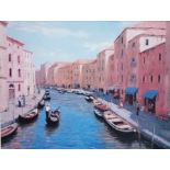 Large framed picture 'canal Do Cannargio'