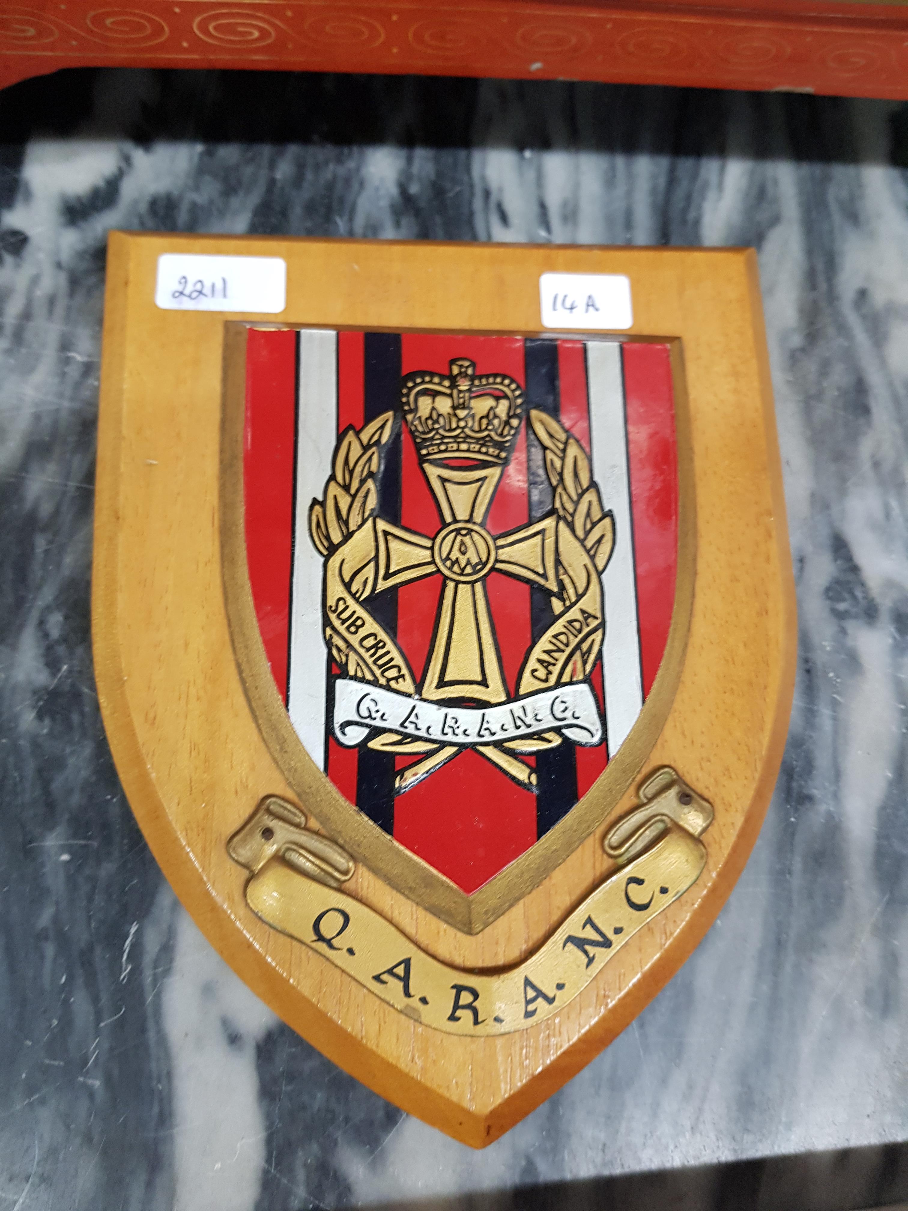 MILITARY PLAQUE - Q.A.R.A.N.C