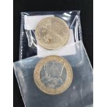 2 COLLECTABLE £2 COINS. TERCENTENARY BILL OF RIGHTS AND BEIJING 2012 OLYMPICS