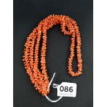 Victorian branch coral necklace