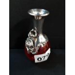 SILVER MOUNTED BUD VASE