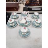 22 PIECE ROYAL ALBERT ENCHANTED TEA SET