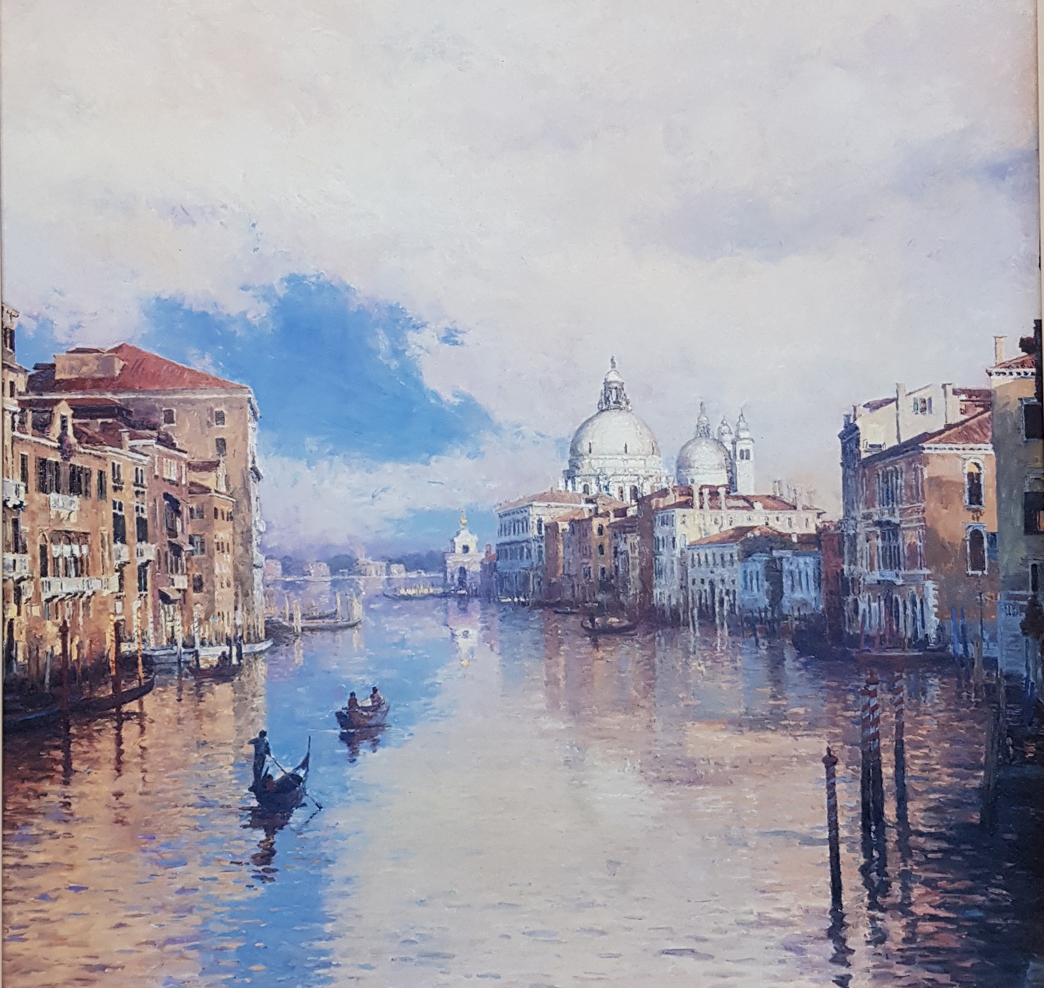 Large framed picture 'The Grand Canal' purchased from Hanna + Brown