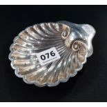 Antique silver shell dish
