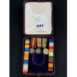 Cased set of miniature medals