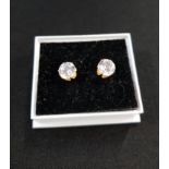 PAIR SOLITAIRE EARRINGS