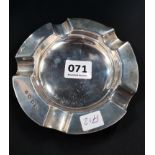 Antique silver ashtray
