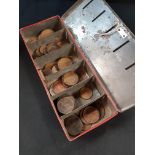 Old Money Box and coins