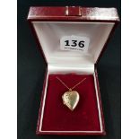 HEART LOCKET ON 14CT GOLD CHAIN