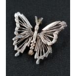 SILVER BUTTERFLY BROOCH