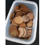 Tub of old coins